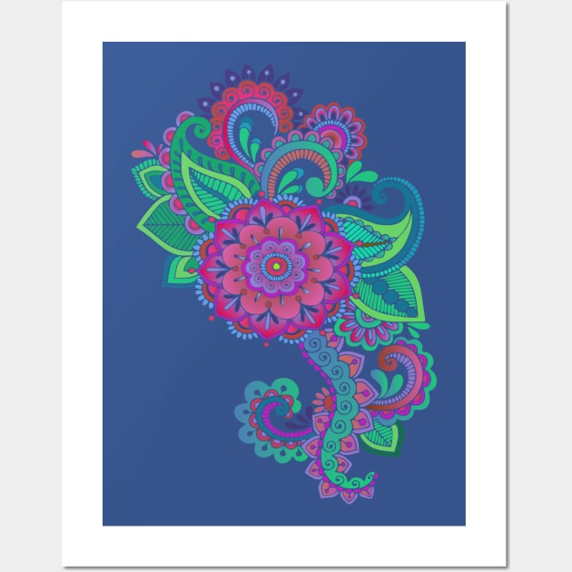 Beautiful Floral Decorative Graphic Wall Art by AlondraHanley